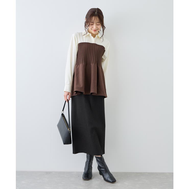 トタンテレコ Iラインリブニットスカート | ROPE' PICNIC | 詳細画像3 