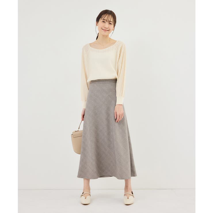 メランジドビーチェックスカート/セットアップ対応・防シワ・接触冷感 | ROPE' PICNIC | 詳細画像10 