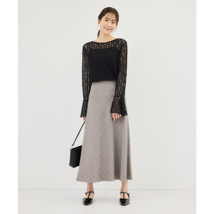 メランジドビーチェックスカート/セットアップ対応・防シワ・接触冷感 | ROPE' PICNIC | 詳細画像14 