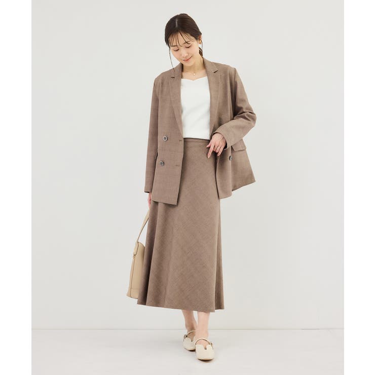 メランジドビーチェックスカート/セットアップ対応・防シワ・接触冷感 | ROPE' PICNIC | 詳細画像5 