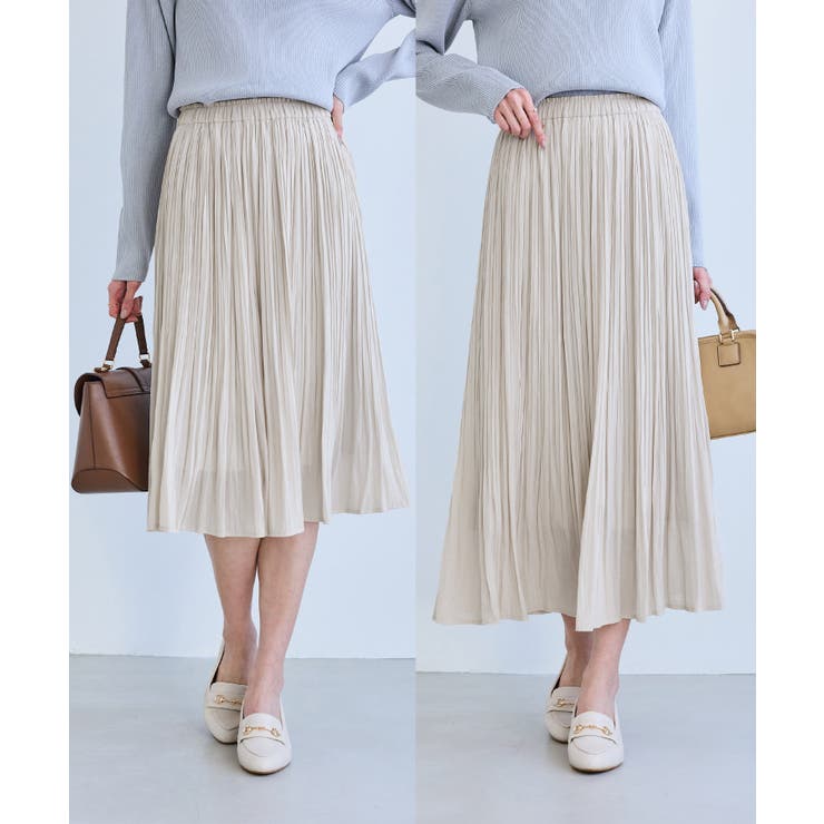 ベージュ(27) | 着丈が選べるエアリープリーツスカート | ROPE' PICNIC
