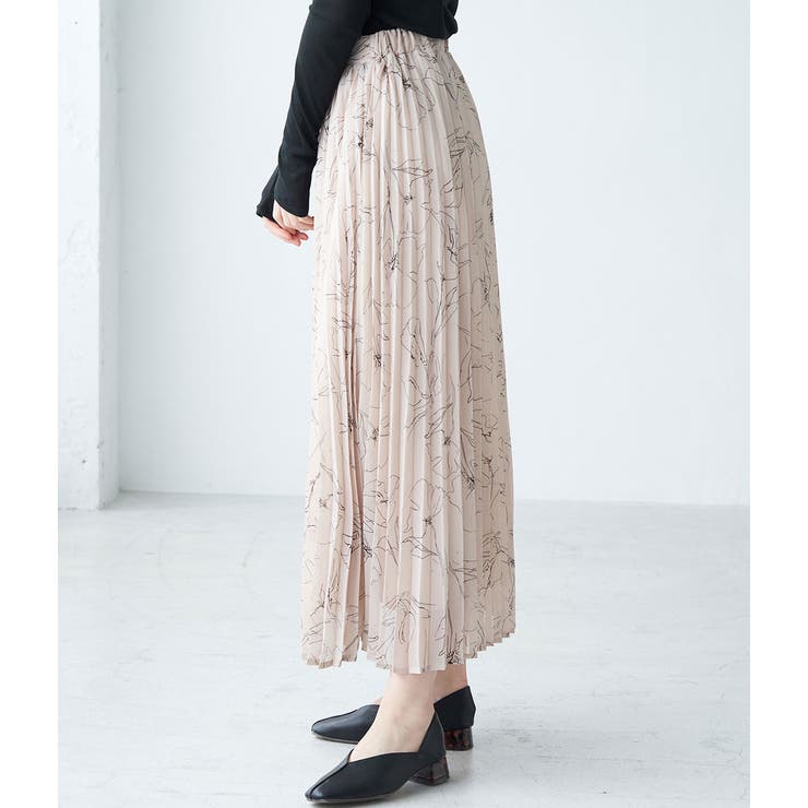 線描きフラワープリーツスカート Lxztz0ynra ロングスカート Liviplast Com Br