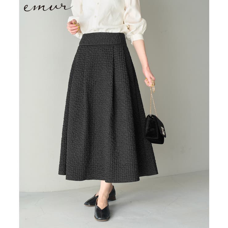 【emur/エミュール】セットアップ対応/ふくれジャガードタックスカート[品番：RPCW0035377]｜ROPE'  PICNIC（ロペピクニック）のレディースファッション通販｜SHOPLIST（ショップリスト）