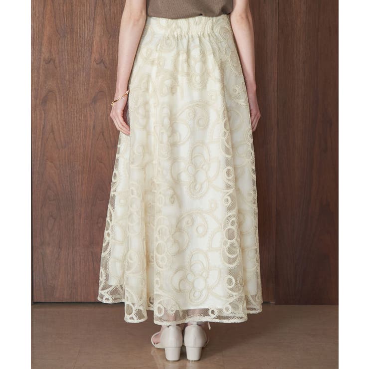 emur/エミュール】チュール刺繍スカート[品番：RPCW0037255]｜ROPE