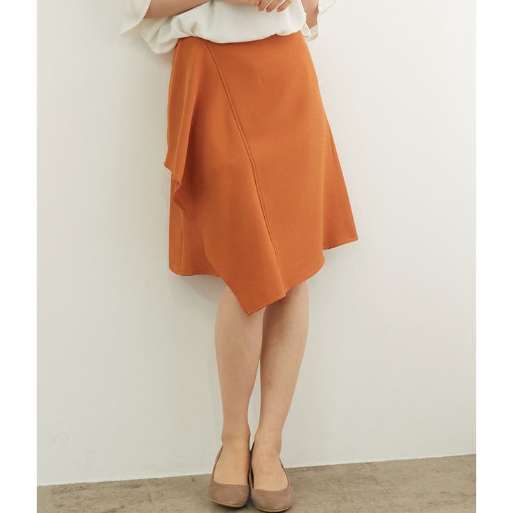 オレンジ台形スカート - スカート