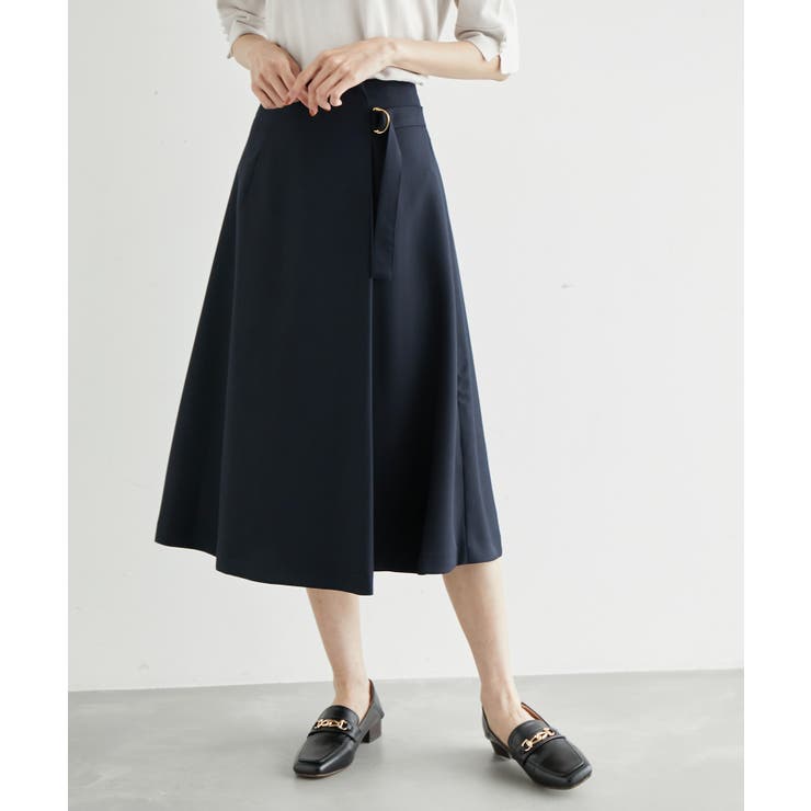 ネイビー(40) | Powder Twill Stretch スカート | ROPE' PICNIC