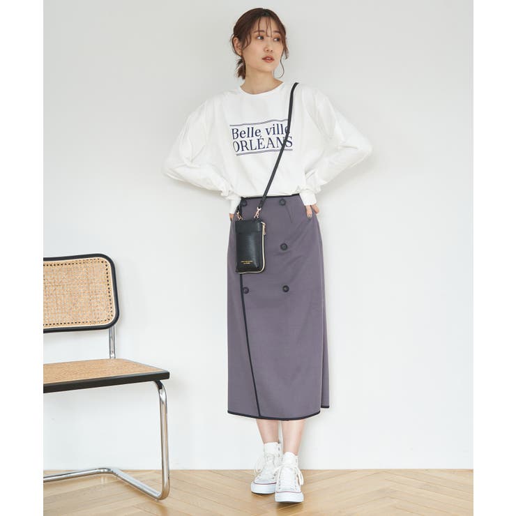 リバーシブル対応/チェック＆無地アイラインスカート[品番