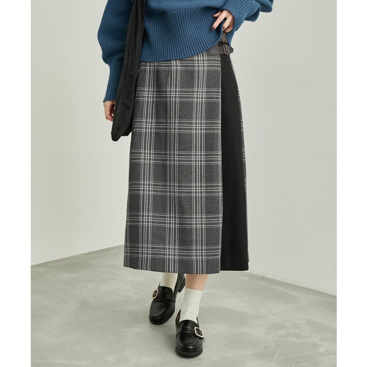 グレー系(09) | チェックコンビキルトスカート | ROPE' PICNIC