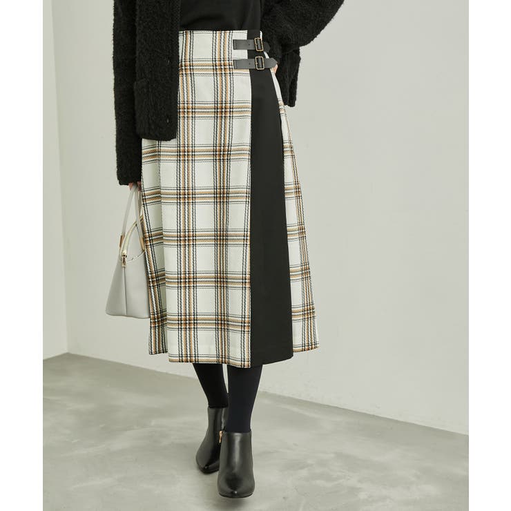 キナリ系(17) | チェックコンビキルトスカート | ROPE' PICNIC