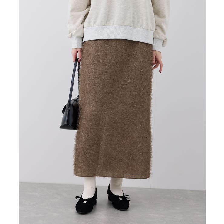 ブラウン(22) | フェザーラメアイラインロングスカート | ROPE' PICNIC