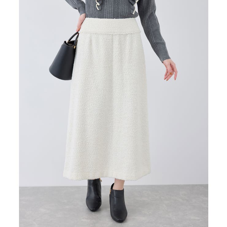 オフホワイト(15) | スパンコールツイードスカート | ROPE' PICNIC