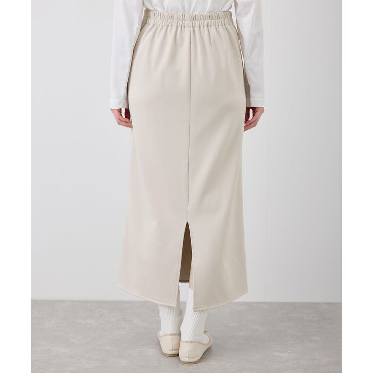 3サイズ展開】裏起毛ボンディングジョーゼットアイラインスカート[品番