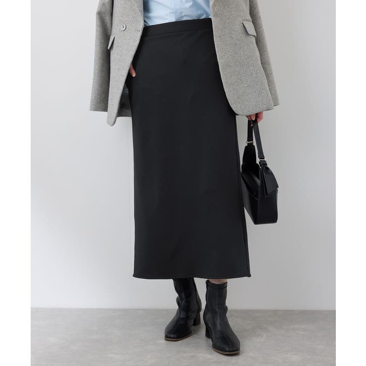 3サイズ展開】裏起毛ボンディングジョーゼットアイラインスカート[品番