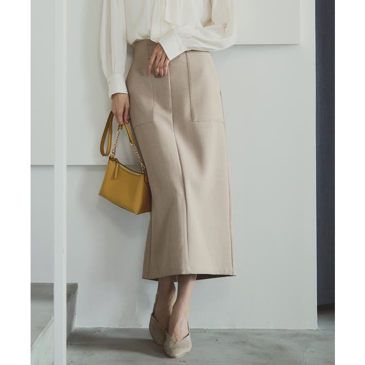 ベージュ(27) | フロントポケットアイラインスカート | ROPE' PICNIC