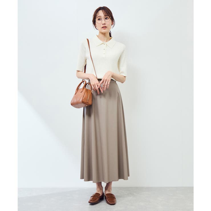 シンセティックレザーフレアロングスカート | ROPE' PICNIC | 詳細画像24 