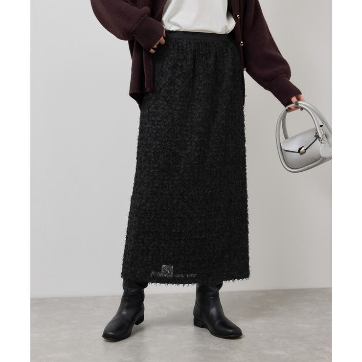 ブラック(01) | チュールフリルアイラインスカート | ROPE' PICNIC