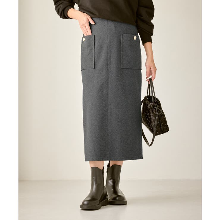 グレー(07) | ジャージーアイラインスカート | ROPE' PICNIC