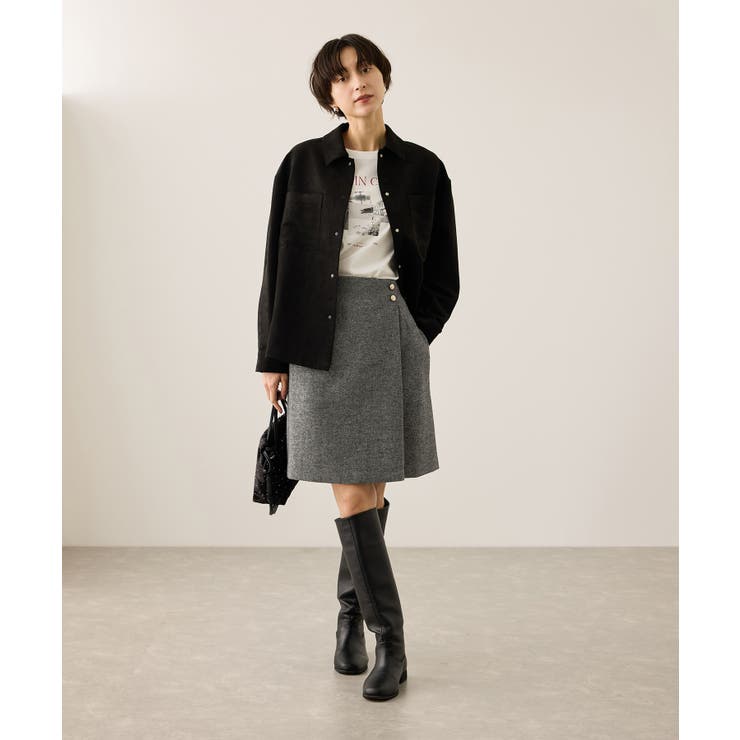 ラメカルゼラップ風金ボタンミニスカート | ROPE' PICNIC | 詳細画像2 