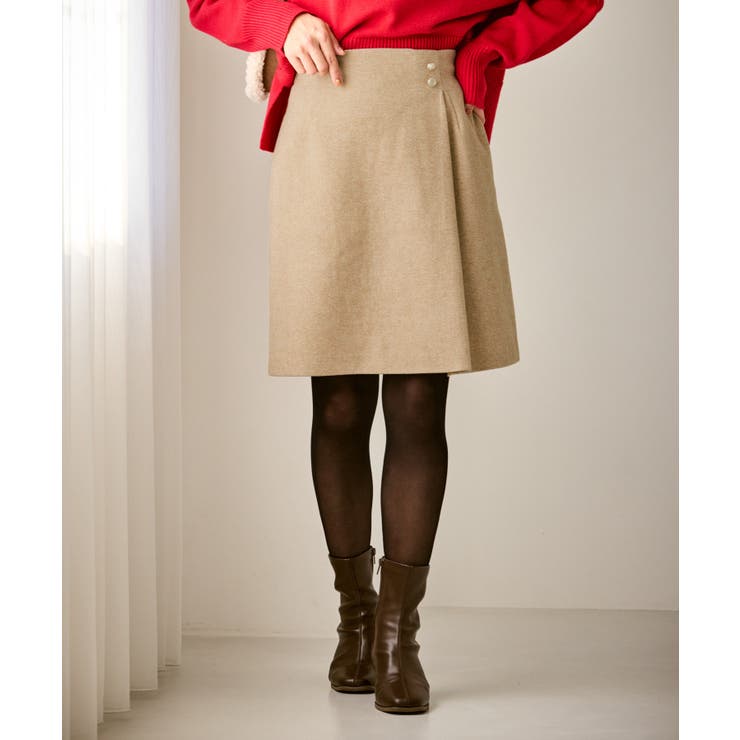 ラメカルゼラップ風金ボタンミニスカート | ROPE' PICNIC | 詳細画像24 