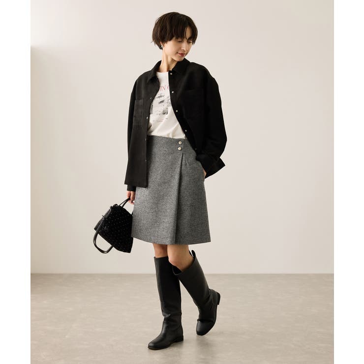 ラメカルゼラップ風金ボタンミニスカート | ROPE' PICNIC | 詳細画像3 