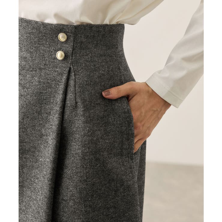 ラメカルゼラップ風金ボタンミニスカート | ROPE' PICNIC | 詳細画像30 