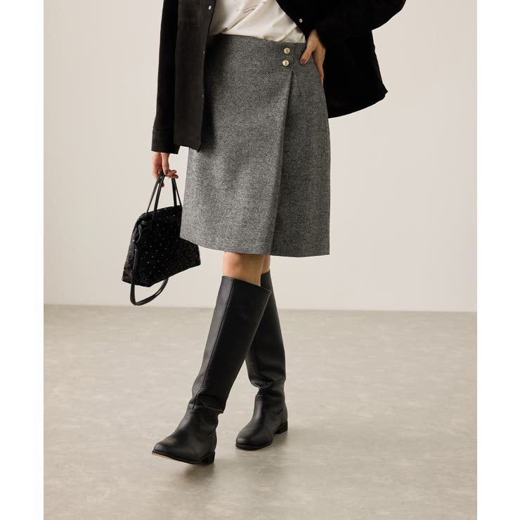 ラメカルゼラップ風金ボタンミニスカート | ROPE' PICNIC | 詳細画像6 