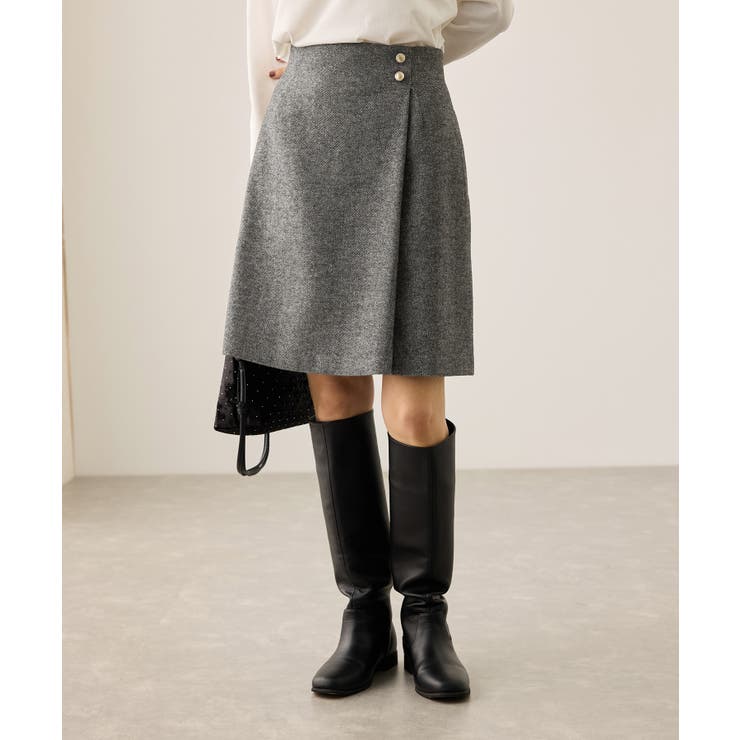 ラメカルゼラップ風金ボタンミニスカート | ROPE' PICNIC | 詳細画像8 