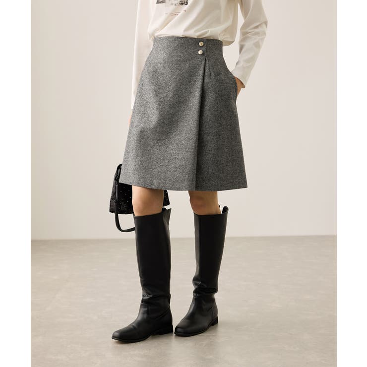 ラメカルゼラップ風金ボタンミニスカート | ROPE' PICNIC | 詳細画像9 