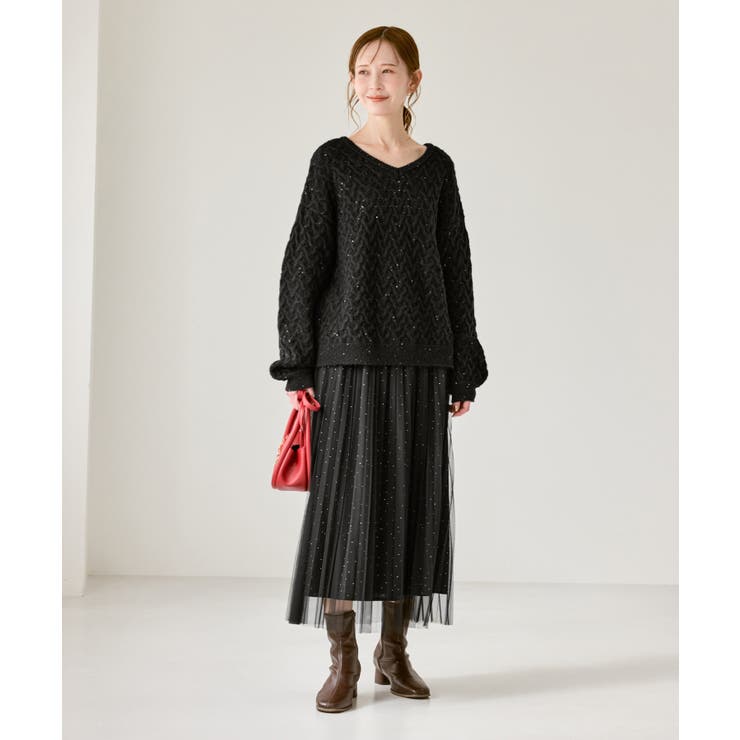 キラキラチュールプリーツスカート/着丈が選べる | ROPE' PICNIC | 詳細画像11 