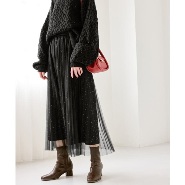 キラキラチュールプリーツスカート/着丈が選べる | ROPE' PICNIC | 詳細画像12 