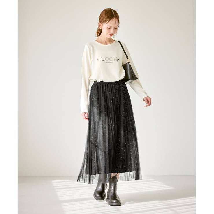 キラキラチュールプリーツスカート/着丈が選べる | ROPE' PICNIC | 詳細画像3 