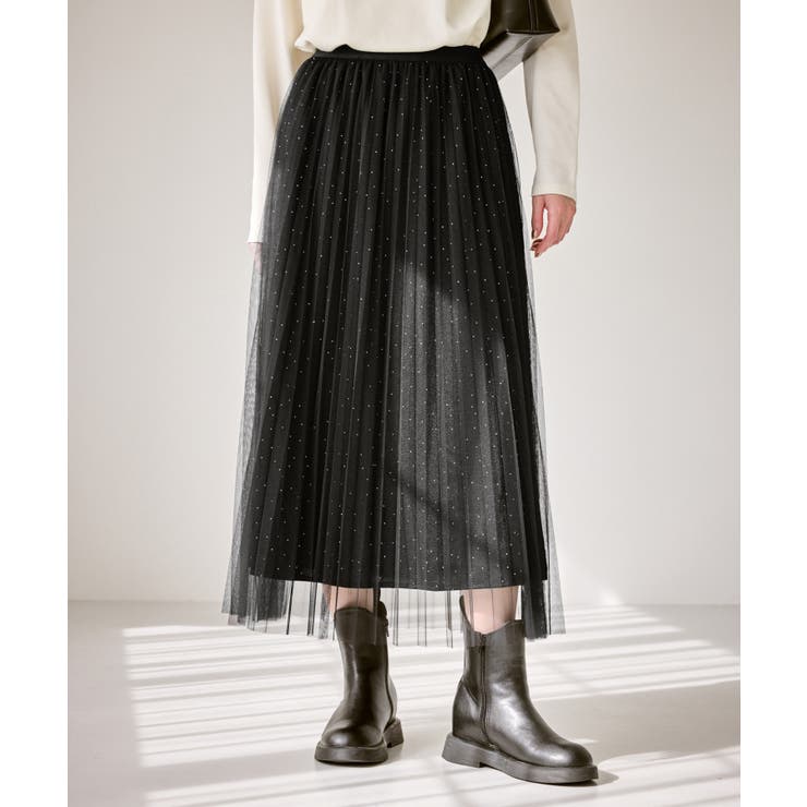 キラキラチュールプリーツスカート/着丈が選べる | ROPE' PICNIC | 詳細画像4 