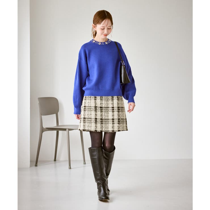 ファンシーツイードチェックミニスカート | ROPE' PICNIC | 詳細画像13 