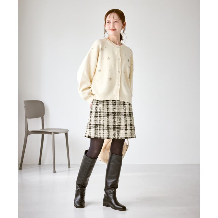 ファンシーツイードチェックミニスカート | ROPE' PICNIC | 詳細画像14 