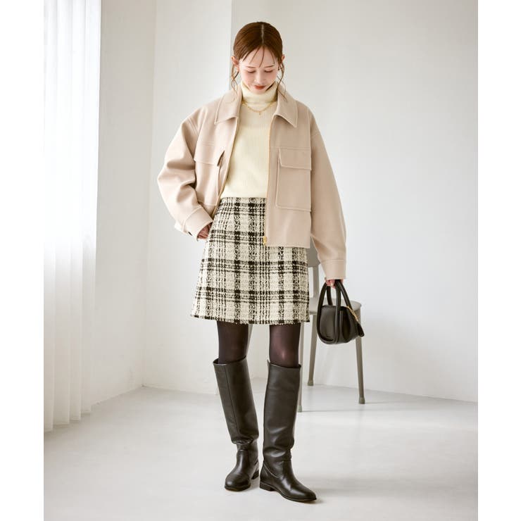 ファンシーツイードチェックミニスカート | ROPE' PICNIC | 詳細画像15 