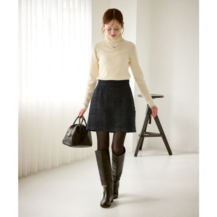 ファンシーツイードチェックミニスカート | ROPE' PICNIC | 詳細画像3 