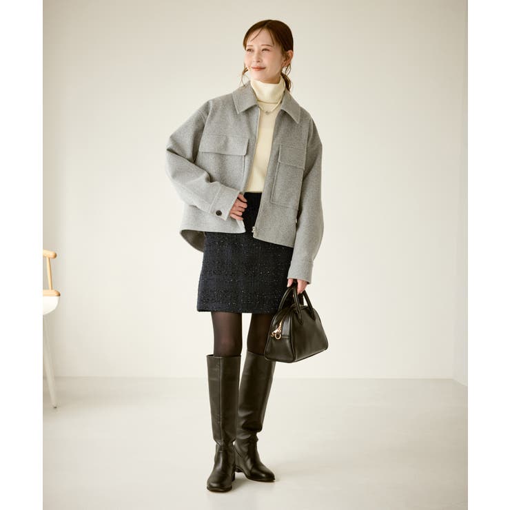 ファンシーツイードチェックミニスカート | ROPE' PICNIC | 詳細画像4 