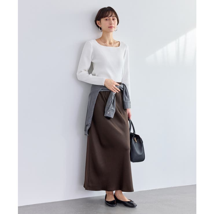細見えバイアスサテンスカート/イージーケア | ROPE' PICNIC | 詳細画像12 