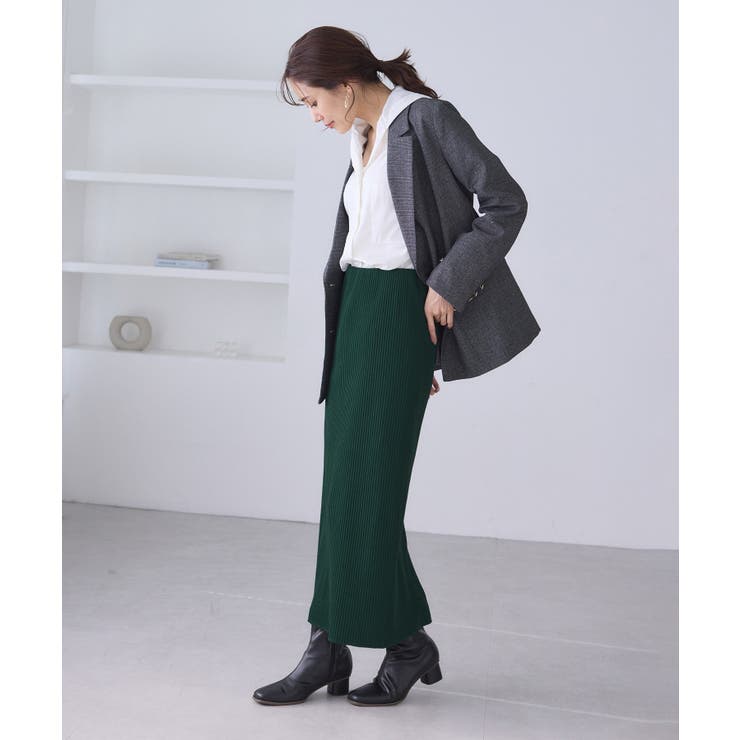 トタンテレコ Iラインリブニットスカート | ROPE' PICNIC | 詳細画像17 