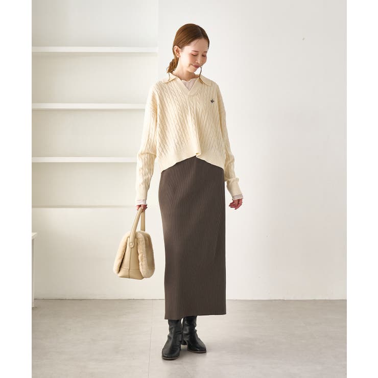 トタンテレコ Iラインリブニットスカート | ROPE' PICNIC | 詳細画像22 
