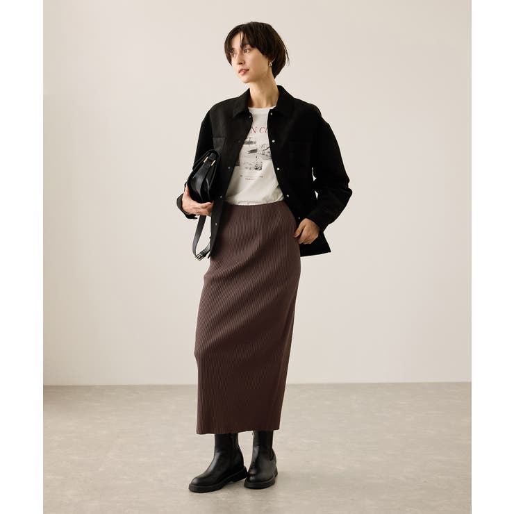 トタンテレコ Iラインリブニットスカート | ROPE' PICNIC | 詳細画像3 