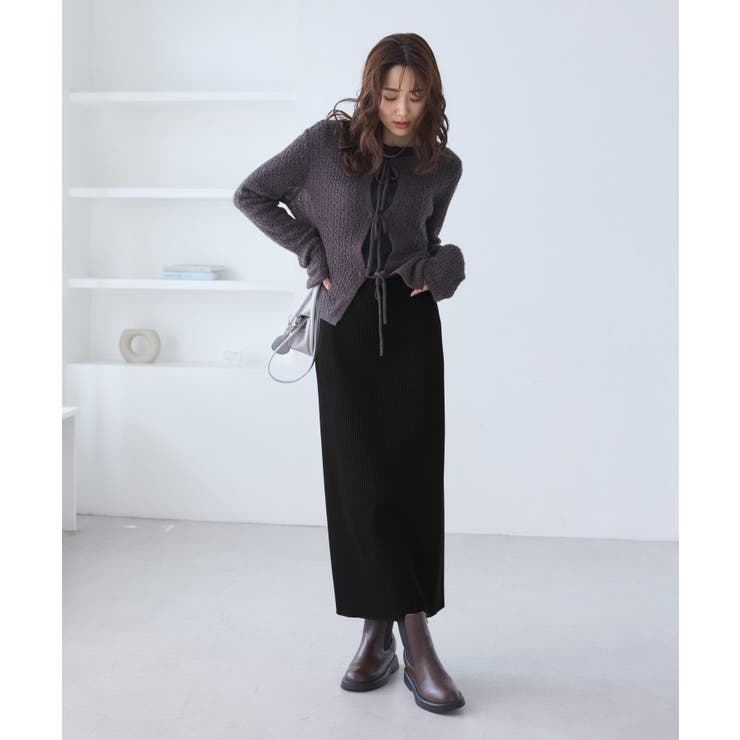 トタンテレコ Iラインリブニットスカート | ROPE' PICNIC | 詳細画像9 