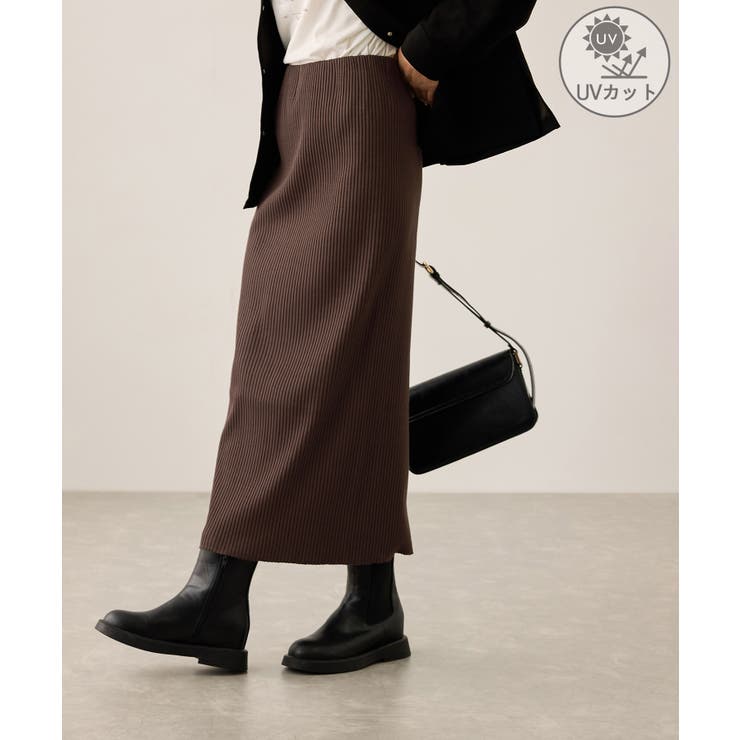 ブラウン(20) | トタンテレコ Iラインリブニットスカート | ROPE' PICNIC