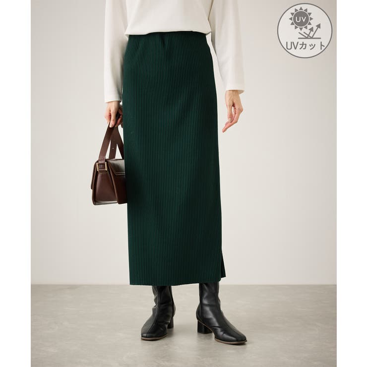 ダークグリン(31) | トタンテレコ Iラインリブニットスカート | ROPE' PICNIC