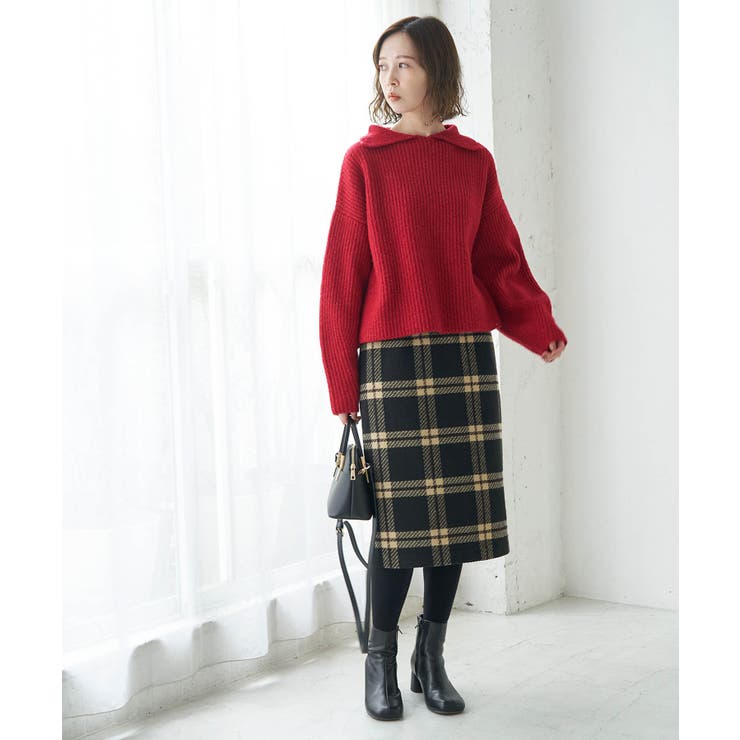 【WEB限定】coffeeチェックアイラインスカート | ROPE' PICNIC | 詳細画像17 