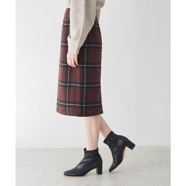 【WEB限定】coffeeチェックアイラインスカート | ROPE' PICNIC | 詳細画像2 