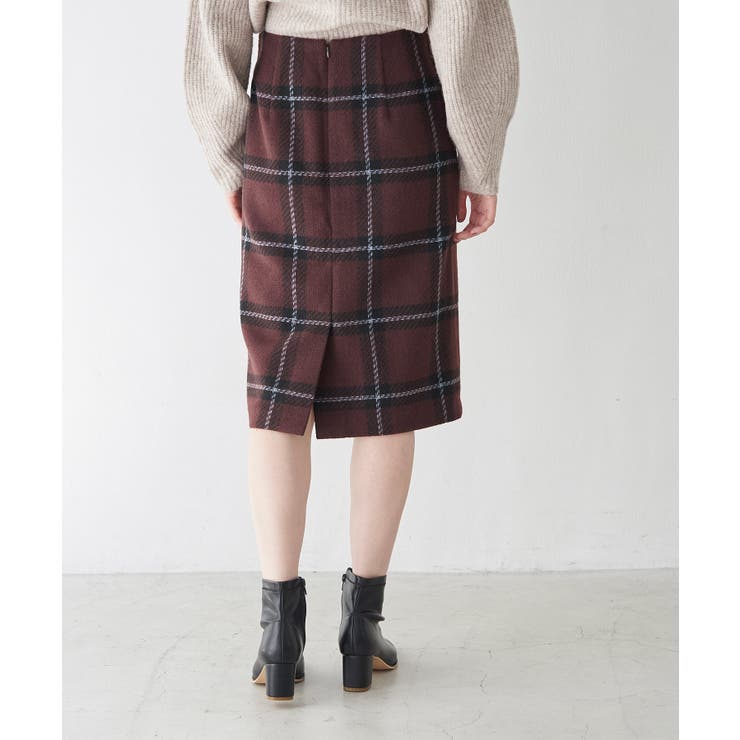 【WEB限定】coffeeチェックアイラインスカート | ROPE' PICNIC | 詳細画像3 