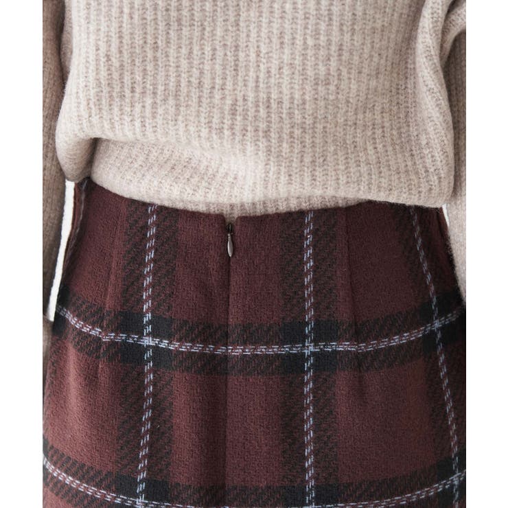 【WEB限定】coffeeチェックアイラインスカート | ROPE' PICNIC | 詳細画像4 