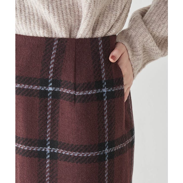 【WEB限定】coffeeチェックアイラインスカート | ROPE' PICNIC | 詳細画像7 