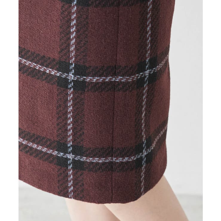 【WEB限定】coffeeチェックアイラインスカート | ROPE' PICNIC | 詳細画像8 